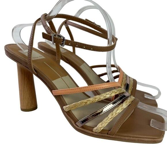 Dolce Vita Quinna Womens Peach Multi Stella Strappy High Heels Sandals Shoes 10 - Picture 1 of 16